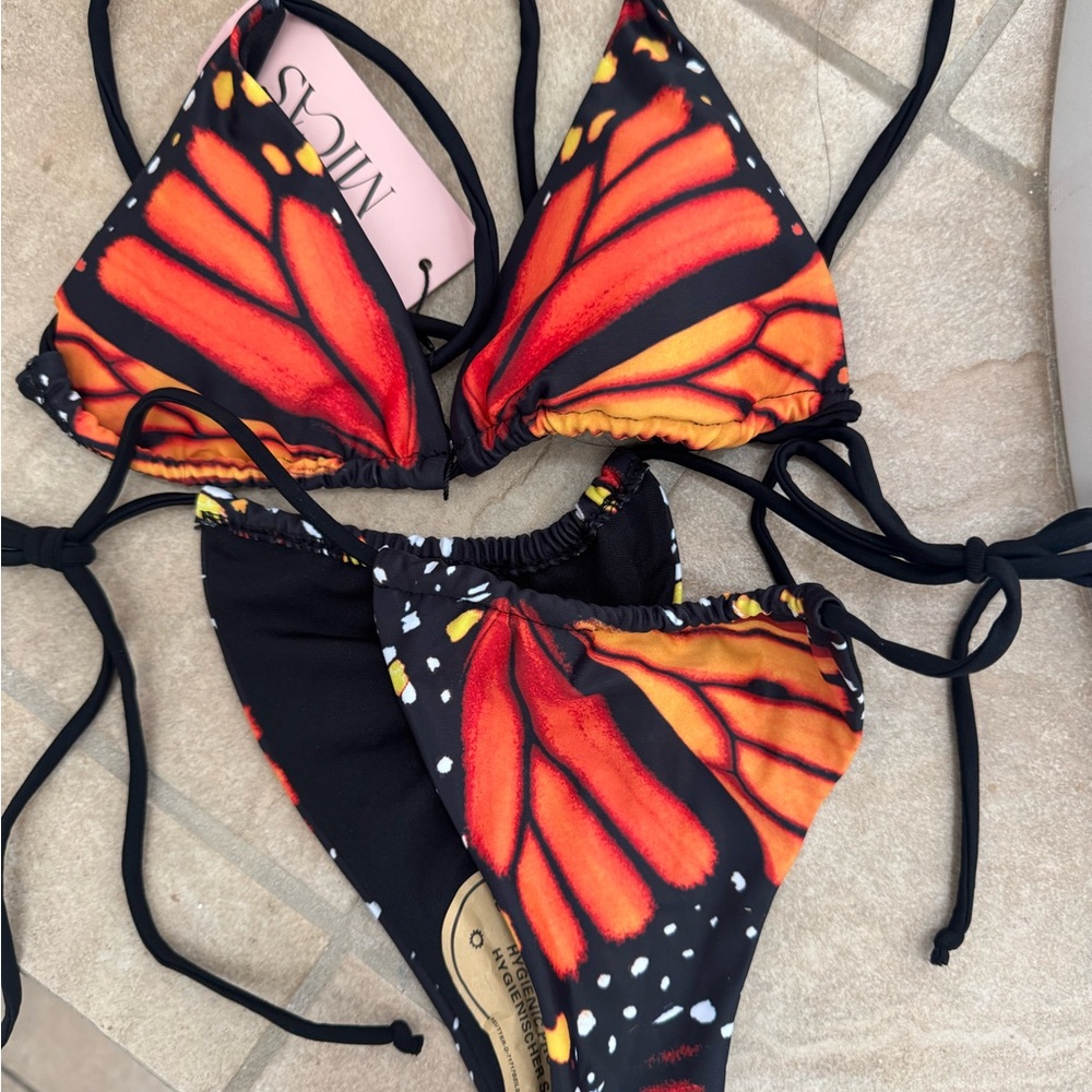 Orange and Black Monarch Wing Bikini